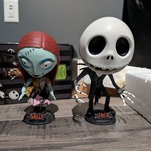 Jack and Sally Bobble Heads Set